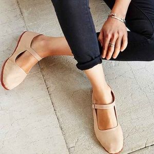 Urban Outfitters cream colored cotton Mary Janes